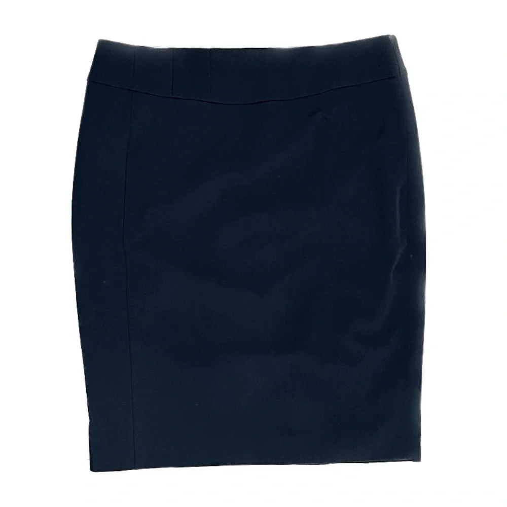Ted Baker London Microfiber Black Poly Midi Pencil Skirt